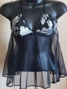 2PC. FLORAL PRINT SHEER BABYDOLL.SS
